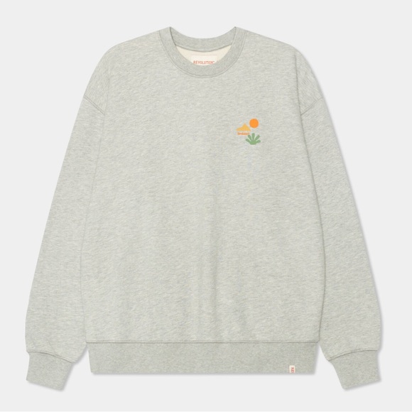 Revolution- Loose Crewneck in grey mel - Picture 5 of 14